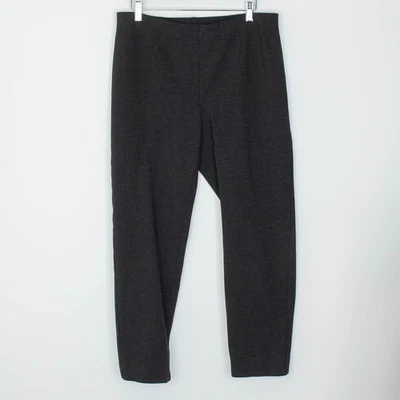 J. Jill Ponte Slim Leg Pull On Pants Size M Dark Gray Stretch Everyday Capsule - Image 1 of 4
