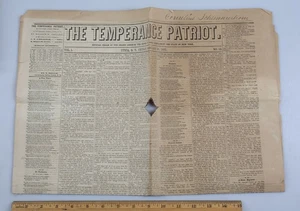 Antike Zeitung von 1868 The Temperance Patriot Utica New York Prohibition - Bild 1 von 8