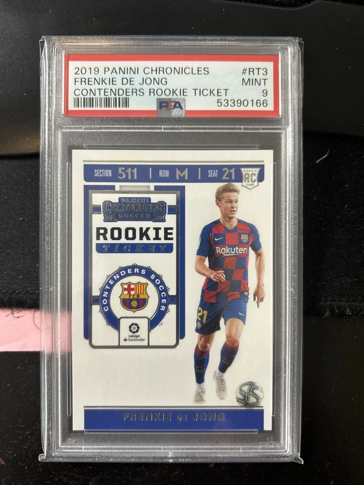 Boleto de novato Panini Chronicles Frenkie De Jong Contenders 2019 #3 PSA 9 X1 Foto 1 de 1
