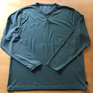 Camisa Lucky Brand Venice Burnout Henley Para Hombre Grande Manga Larga Verde - Imagen 1 de 13