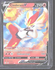 Pokemon - Pokemon SWSH: Sword & Shield Promo Cards Cinderace V #SWSH015 - Picture 1 of 2