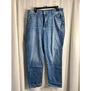 SONOMA Goods For Life Curvy Straight Jeans Womens 18R Blue Denim Distressed - Picture 1 of 5