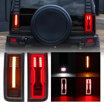 For 2003-2009 Hummer H2 SUV Rear Red LED Tail Lights Turn Signal Brake Lamp Assy - Image 1 of 4