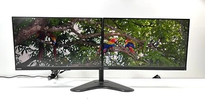 2 x 24" LENOVO 2K 2560 x 1440 P24H-10 Monitor Bundle Frameless USB-C HDMI DP QHD - Image 1 of 3