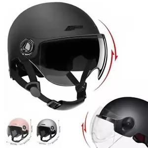 Medio casco clásico ultraligero para motocicleta bicicleta scooter hombres mujeres - Imagen 1 de 24