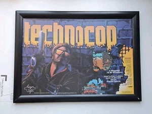 Vtg Technocop Sega Megadrive Promo FRAMED ADVERT GAME POSTER A3 11.5"X16" - Picture 1 of 5