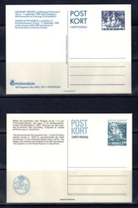 Sweden post cards X 2 not used 1983-88 boats , ships - Picture 1 of 1