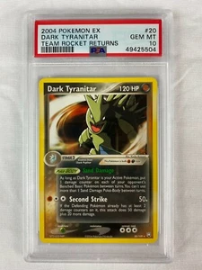 PSA 10 Gem Mint Dark Tyranitar 2004 EX Team Rocket Returns #20 - Picture 1 of 1