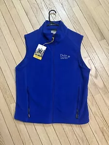 Medium -Edwards Microfleece Vest Mens Blue Fleece Duke University School Zip Up - Picture 1 of 5