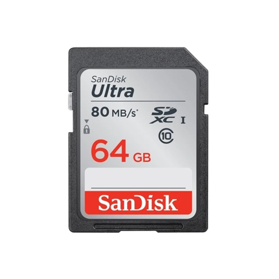 SanDisk Ultra 64GB 80MB/s - SDXC Class 10 Memory Card - (SDSDUNC-064G-GN6IN)