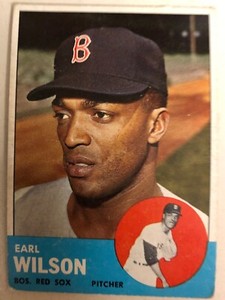 1963 Topps Earl Wilson Baseball Card #76 Red Sox Pitcher Low Grade