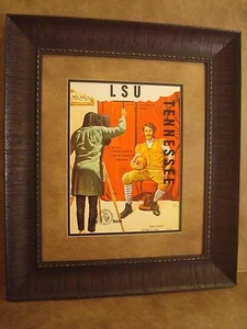 VINTAGE LSU TIGERS COLLEGE FOOTBALL-PROGRAMM GERAHMT "LSU VS. TENNESSEE" - Bild 1 von 6