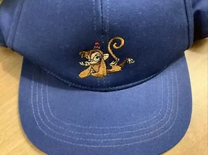 Disney's Aladdin Abu Hat Youth Kids 7-10 M/L Blue Adjustable Baseball Cap Monkey - Picture 1 of 8