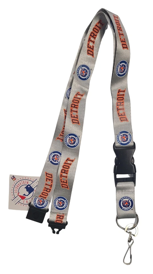 MLB Retro Cooperstown Lanyard with Detachable Clip (Detroit Tigers Gray 1964) - Image 1 of 1