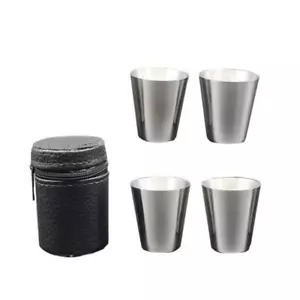 4 Pieces 30ml 1oz Stainless Steel Shot Cups Shot Glass Drinking Vessel With On - Picture 1 of 8