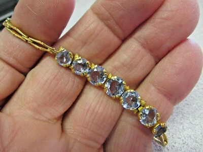 Уникальный недвижимости 23 карат золото синий шпинель браслет 6,5 дюйма должны увидеть сделать предложение - Изображение 1 из 4