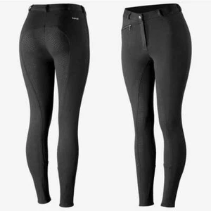 Horze Active Women's Silicone Grip Full Seat Breeches BLACK UK 6 EU34( 36277) - Picture 1 of 1