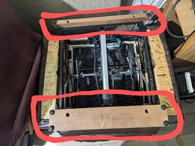 La Z Boy Lazyboy recliner base wood hardware Bottom Lazy Feet Pad Frame Mount - Image 1 of 4