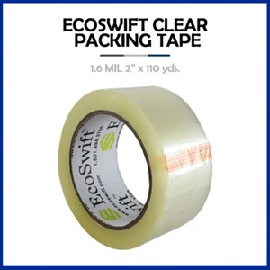 1 Rolle "EcoSwift" Marke Packband Box Verpackung 1,6 ml 2 Zoll x 110 Yard (330 Fuß) - Bild 1 von 4