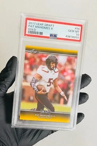 2017 Leaf GOLD Draft Patrick Mahomes II Rookie Card #56 Graded PSA 10 Gem MINT  - Bild 1 von 2