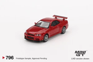 (In Stock) Mini GT#796 1/64 Nissan Skyline GT-R (R34) V-Spec Active Red RHD - Picture 1 of 3
