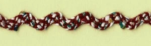 5 Yards 1/4" Cranberry, Multi-color Ric Rac Trim 27117M - Picture 1 of 2