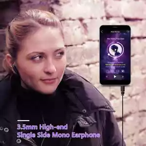 Conector de auriculares de 3,5 mm Auriculares laterales individuales para un oído estéreo a mono - Imagen 1 de 21