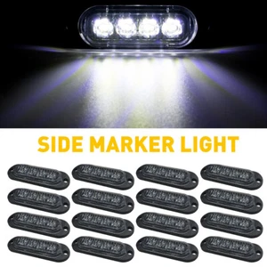Super Bright White Side 4-LED Marker Light Turn Signal Clearance Lamp Light X16 - Picture 1 of 17