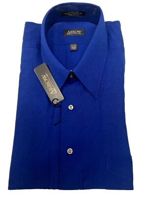 Camisa de vestir vintage con botones azul real flecha nueva con etiquetas Foto 1 de 3