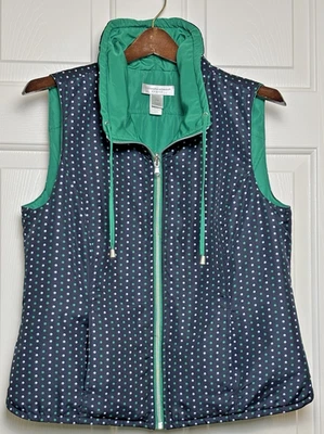 Christopher & Banks Quilted Puffer Vest Jacket Activewear Petite Size PM - NWOT - Image 1 of 4