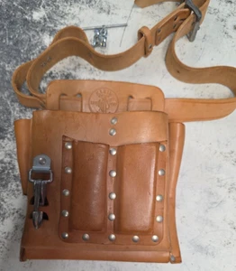 Klein Tools gebrauchte Ledertasche Tasche 5165 mit 100% Leder 5207 Gürtel 42" lang - Bild 1 von 21