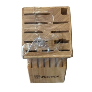 Wüsthof Knife Block 17-slot Empty Storage Wood Kitchen Organizer Countertop - Picture 1 of 8