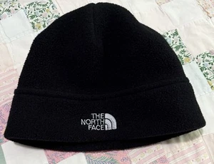 The North Face Black Polartec Polyester Beanie Mens Unisex Medium Toboggan Hat - Picture 1 of 4