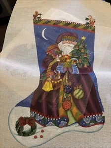 XMAS STOCKING HANDPAINTED Melissa Shirley 205JJ  Olde World Santa Canvas - Picture 1 of 10