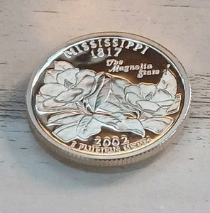 2002-S Deep Cameo PROOF 90% SILVER "Mississippi" STATEHOOD Washington Quarter!  - Picture 1 of 5