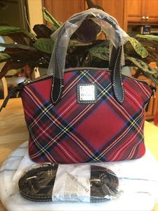 Dooney & Bourke Ruby Bitsy Tasche rot Tartan kariert Neu mit Etikett  - Bild 1 von 15