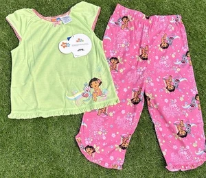 Nickelodeon Dora Pajama Set Size 2T Nick Jr Cartoon New Old Stock Y2K VTG - Picture 1 of 2