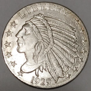 Golden State Mint. Half Troy Ounce Fine Silver Round. Incuse Indian Design. - Picture 1 of 11
