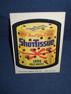 Wacky Packages Shot Tissue Sticker Series 8 Tan Back 1974