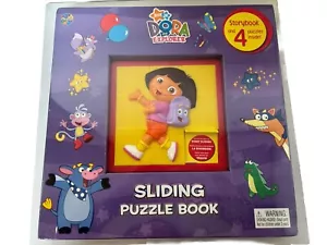 Dora The Explorer Sliding Puzzle Book ~ Storybook w/ 4 puzzles ~ NEW - Picture 1 of 6
