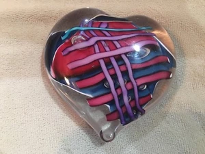 Schmidt Rhea Glass - Hand Blown Heart - Mint Condition - Picture 1 of 3