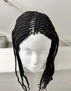 Black Cornrow Style Braided Wig for Black Women. Classic Cap Closure. - Picture 1 of 3