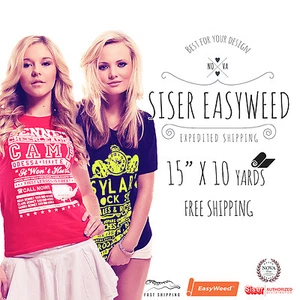 Vinilo de transferencia de calor Siser Easyweed IRON-ON 15" X 10 yardas - Elige entre 45 colores - Imagen 1 de 50