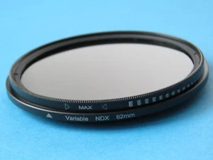62 mm ND Fader Filter Neutraldichte variabel einstellbar ND2 ND400 für Objektiv - Bild 1 von 2