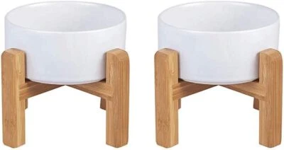 2x Keramik Erhöhter Hundenapf Futternapf Fressnapf Hund Katze Wassernapf Napf - Bild 1 von 4