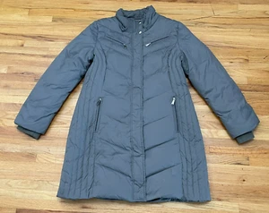 Michael Michael Kors Women's Jacket Puffer Long Down Winter Zip-Up Nylon L Gray - Picture 1 of 12