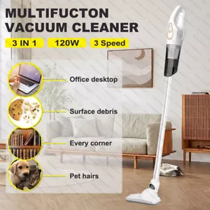 3 IN 1 Upright Lightweight Handheld Bagless Vac Car Auto Cordless Vacuum Cleaner - Picture 1 of 15