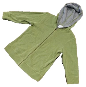 Caribbean Joe Women's Hoodie Sweatshirt Lime Green Zip Up No Pocket Small - Picture 1 of 8