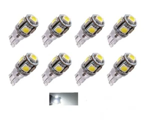 Ampoules LED T10 W5W 24V Canbus 5 SMD Blanc 6000K Camion 4x4 Bateaux 8pcs - Picture 1 of 1