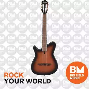 Ibanez FRH10NL BSF Nylon String Guitar Left-Handed Brown Sunburst Flat w/ Pickup - Picture 1 of 6